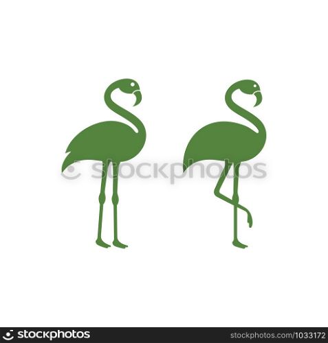 Flamingo logo template vector illustration