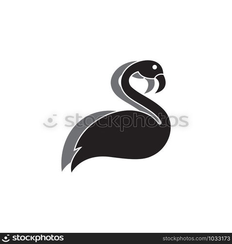 Flamingo logo template vector illustration