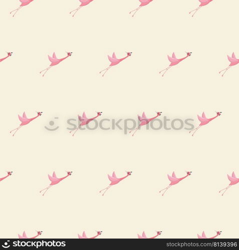 Flamingo seamless pattern. 