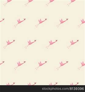 Flamingo seamless pattern. 