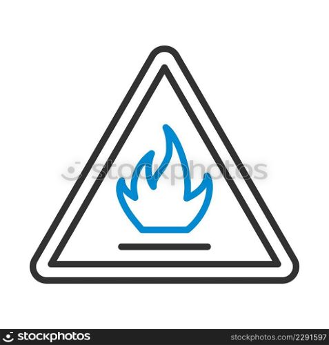Flammable Icon. Editable Bold Outline With Color Fill Design. Vector Illustration.