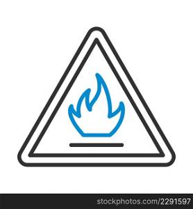 Flammable Icon. Editable Bold Outline With Color Fill Design. Vector Illustration.