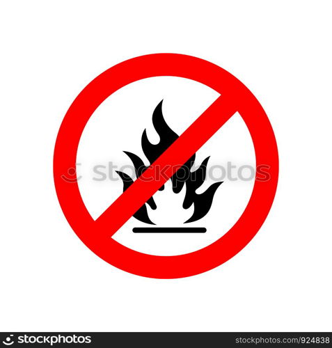 flammable icon vector design template