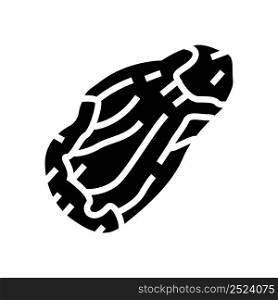 flank beef meat glyph icon vector. flank beef meat sign. isolated contour symbol black illustration. flank beef meat glyph icon vector illustration