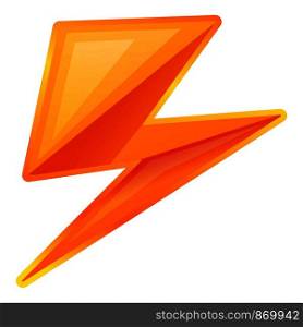 Flare lightning bolt icon. Cartoon of flare lightning bolt vector icon for web design isolated on white background. Flare lightning bolt icon, cartoon style