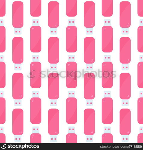 flash drive for computer pink elements pattern Vector illustration