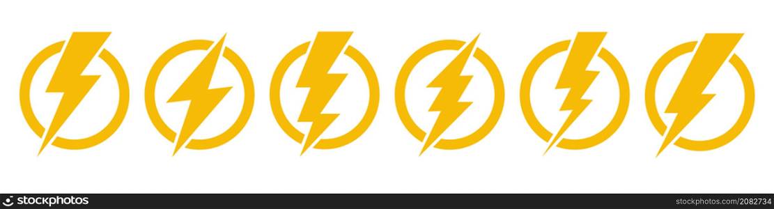 Flash icon set simple design