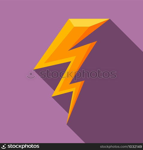 Flash lightning bolt icon. Flat illustration of flash lightning bolt vector icon for web design. Flash lightning bolt icon, flat style