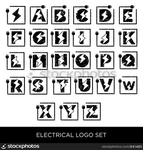 flash logo a-z symbol electrical vector icon element isolated - vector. flash logo a-z symbol electrical vector icon element isolated