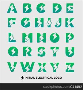 flash logo a-z symbol electrical vector icon element isolated - vector. flash logo a-z symbol electrical vector icon element isolated