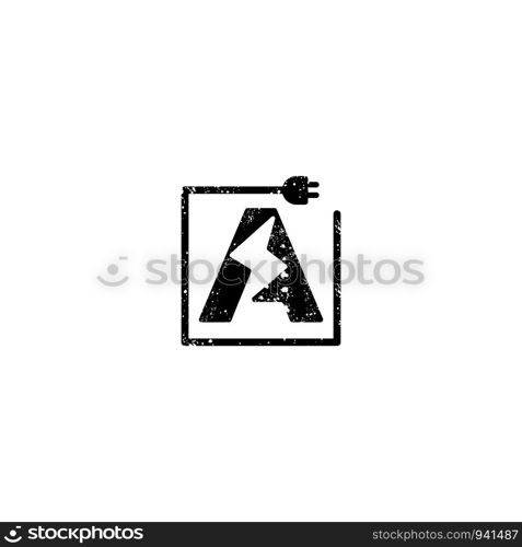 flash logo initial a symbol electrical vector icon element isolated - vector. flash logo initial a symbol electrical vector icon element isolated