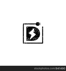 flash logo initial d symbol electrical vector icon element isolated - vector. flash logo initial d symbol electrical vector icon element isolated