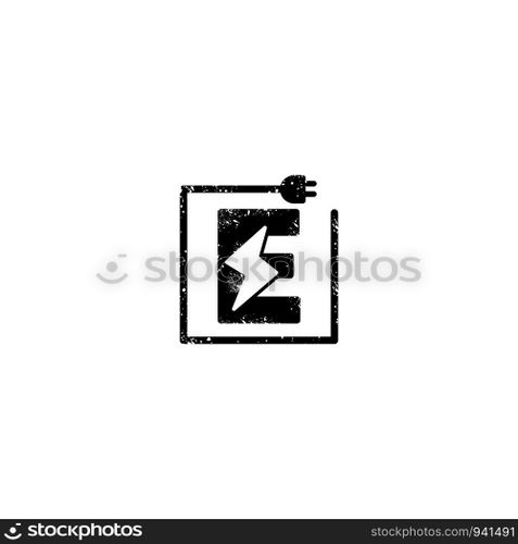 flash logo initial e symbol electrical vector icon element isolated - vector. flash logo initial e symbol electrical vector icon element isolated