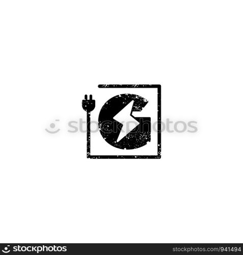 flash logo initial g symbol electrical vector icon element isolated - vector. flash logo initial g symbol electrical vector icon element isolated
