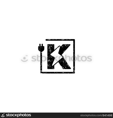 flash logo initial k symbol electrical vector icon element isolated - vector. flash logo initial k symbol electrical vector icon element isolated