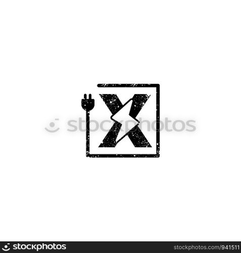 flash logo initial x symbol electrical vector icon element isolated - vector. flash logo initial x symbol electrical vector icon element isolated