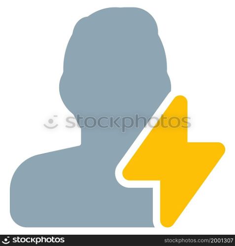 flash logotype used for profile pictures as a indication of energized