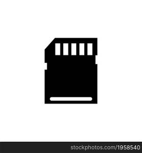 Flash Memory Card, Micro SD Storage. Flat Vector Icon illustration. Simple black symbol on white background. Flash Memory Card, Micro SD Storage sign design template for web and mobile UI element. Flash Memory Card, Micro SD Storage. Flat Vector Icon illustration. Simple black symbol on white background. Flash Memory Card, Micro SD Storage sign design template for web and mobile UI element.