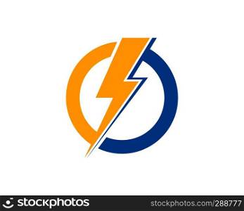 flash power of energy and electric illustration design