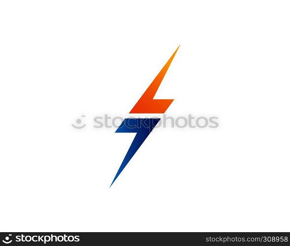 flash power thunder illustration vector template