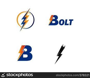 flash power thunder illustration vector template