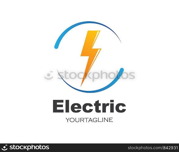 flash power thunder illustration vector template