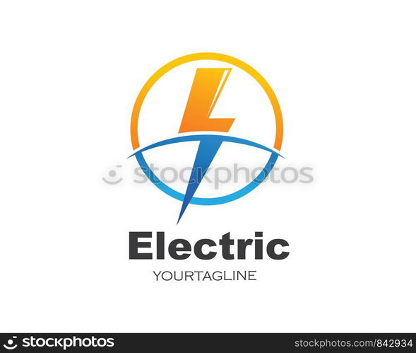 flash power thunder illustration vector template