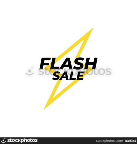 Flash sale banner icon design template vector isolated