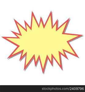 Flash starburst stars in cartoon style speech bubble icon stock illustration
