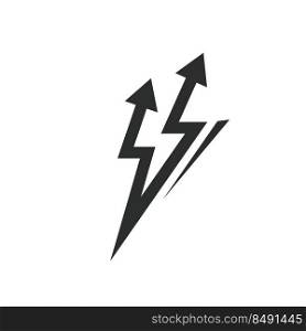flash thunder bolt arrow  icon vector design template