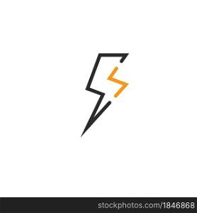 flash thunder bolt illustration vector design template