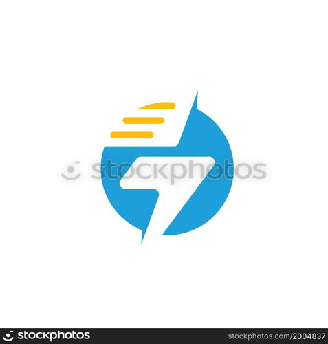 flash thunder bolt illustration vector template