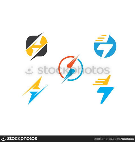 flash thunder bolt illustration vector template