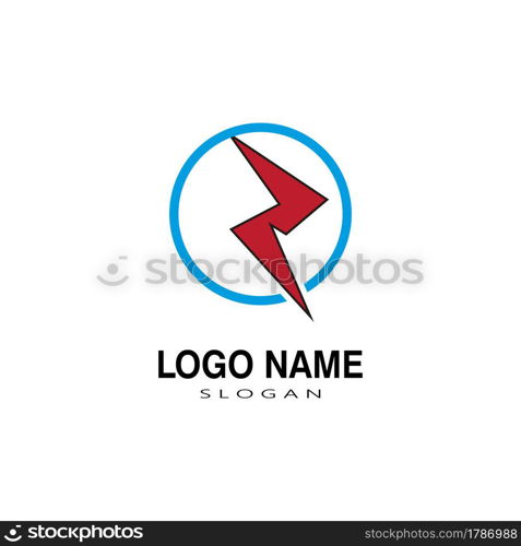 Flash thunderbolt Template vector icon illustration