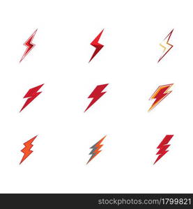 Flash thunderbolt Template vector icon illustration