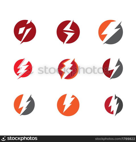 Flash thunderbolt Template vector icon illustration