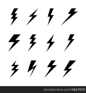 Flash thunderbolt Template vector icon illustration