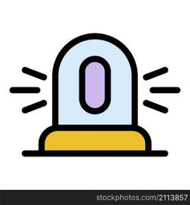 Flasher icon. Outline flasher vector icon color flat isolated. Flasher icon color outline vector