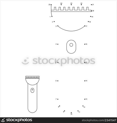 Flashlight Connect The Dots, Flash Light Icon, Torch Vector Art Illustration, Puzzle Game Containing A Sequence Of Numbered Dots