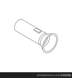 Flashlight icon in isometric 3d style on a white background. Flashlight icon, isometric 3d style