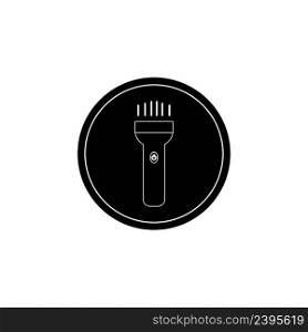 flashlight icon logo vector design template