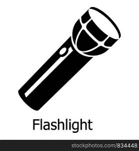 Flashlight icon. Simple illustration of flashlight vector icon for web. Flashlight icon, simple black style