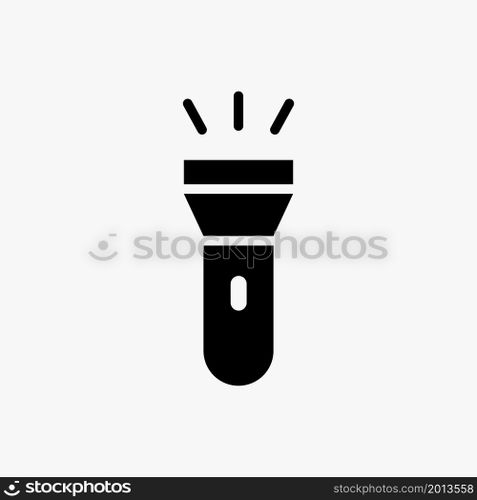 flashlight icon solid style