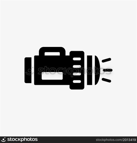 flashlight icon vector flat design