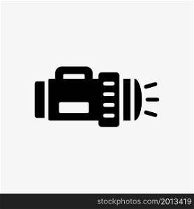 flashlight icon vector flat design