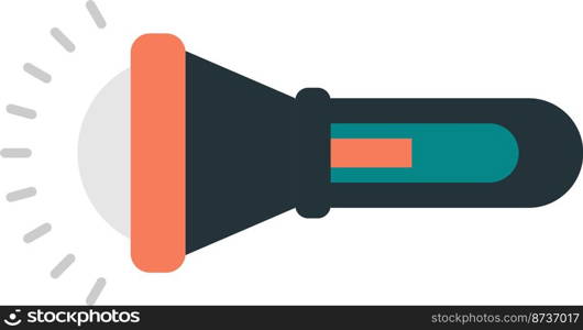 flashlight illustration in minimal style isolated on background