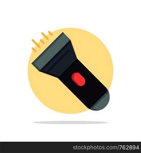 Flashlight, Light, Torch, Flash Abstract Circle Background Flat color Icon