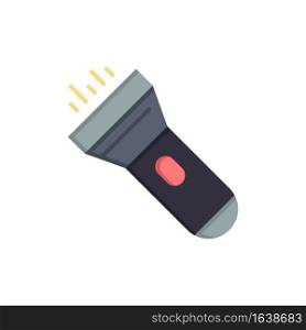 Flashlight, Light, Torch, Flash  Flat Color Icon. Vector icon banner Template