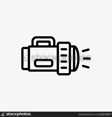 flashlight line icon