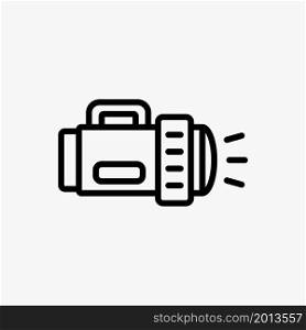 flashlight line icon